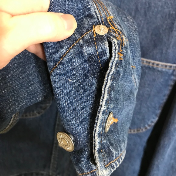 Vintage Polo Ralph Lauren Plaid Fleeced Hoodie Denim Trucker Jacket XL - Picture 11 of 14